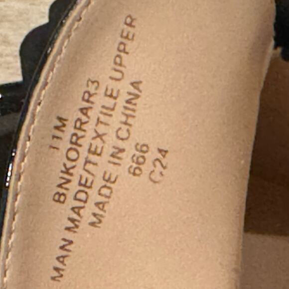 Bandolino Korrar Patent Bow Loafers Slip-On Faux Leather Black Size 11M NWOB - Picture 5 of 12